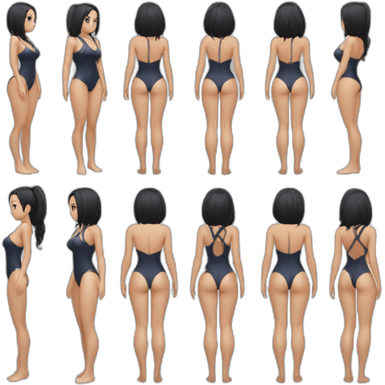 nico robin full body pawg tight small swimsuit back shot emoji