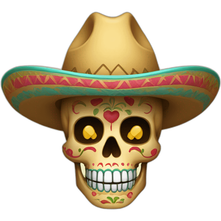 calavera in sombrero emoji