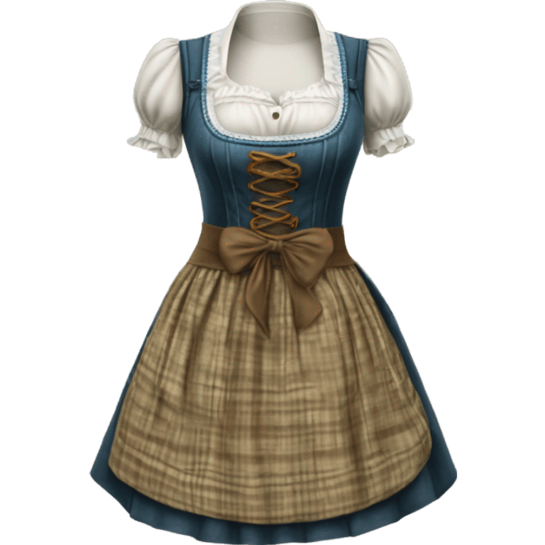 Realistic traditional oktoberfest drindl dress only. emoji