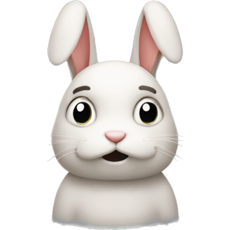 rabbit body unhappy emoji