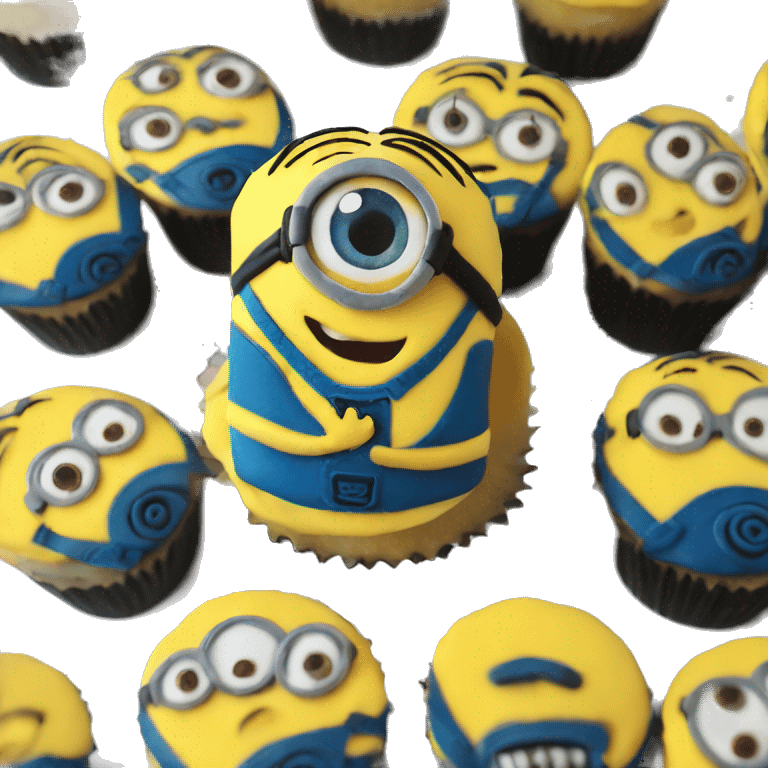 Minion cupcake emoji