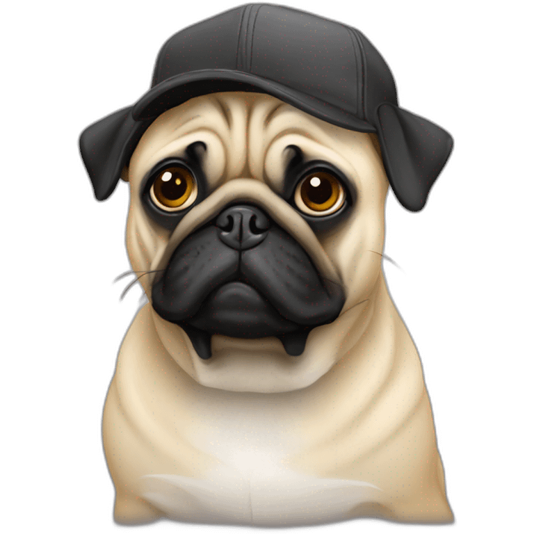 pug gorra emoji