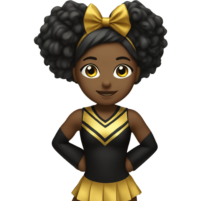 black and gold cheerleader  emoji