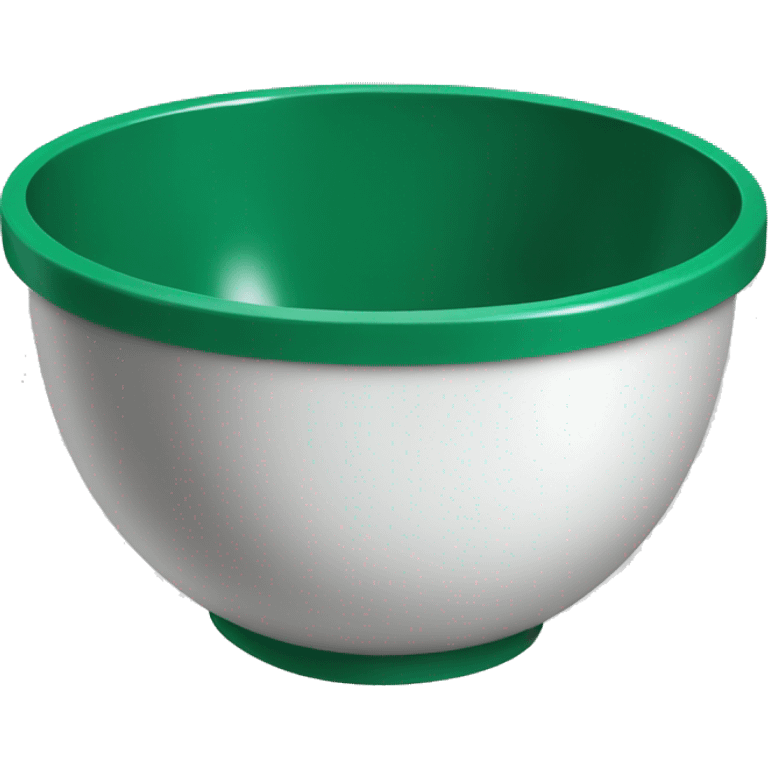 Realistic emerald green mixing bowl  emoji