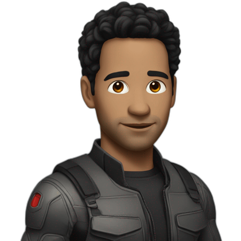 Ant man without mask black hair emoji