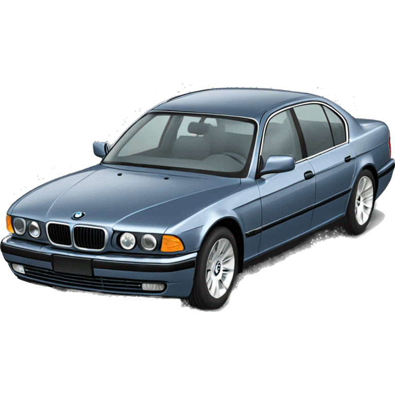 2000 BMW 740iL gray blue emoji