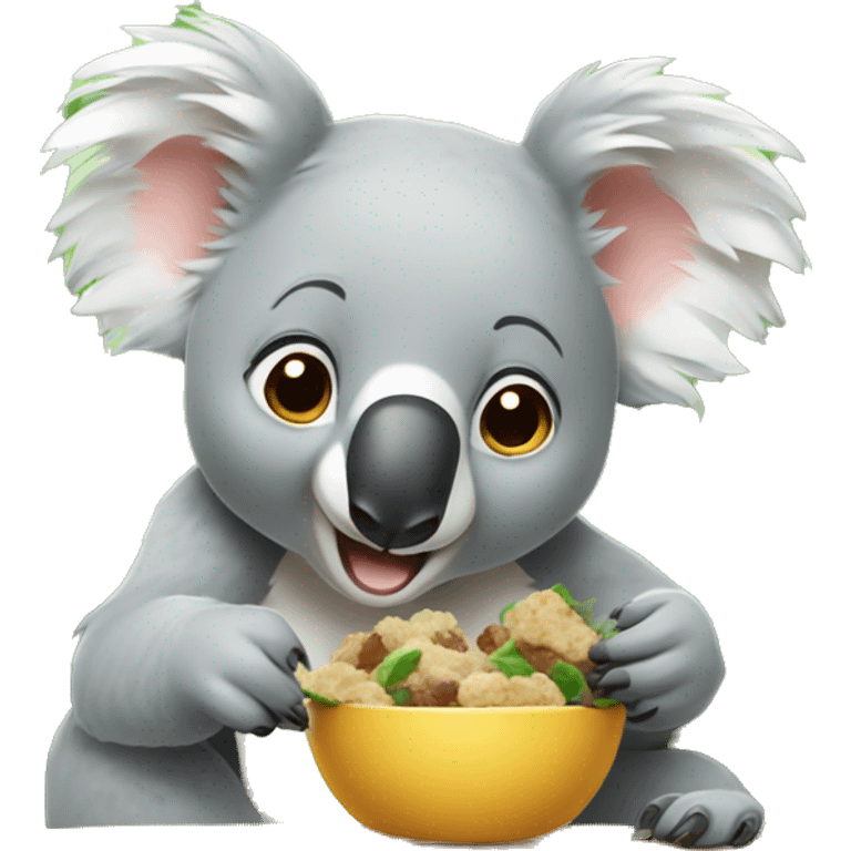 Koala eating emoji