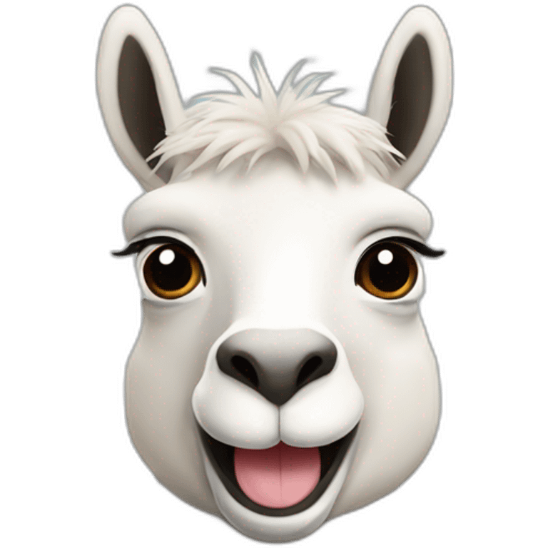 happy animal lama emoji