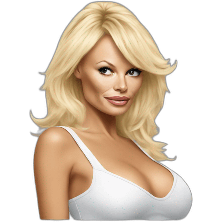 Hyperrealist Pamela anderson emoji