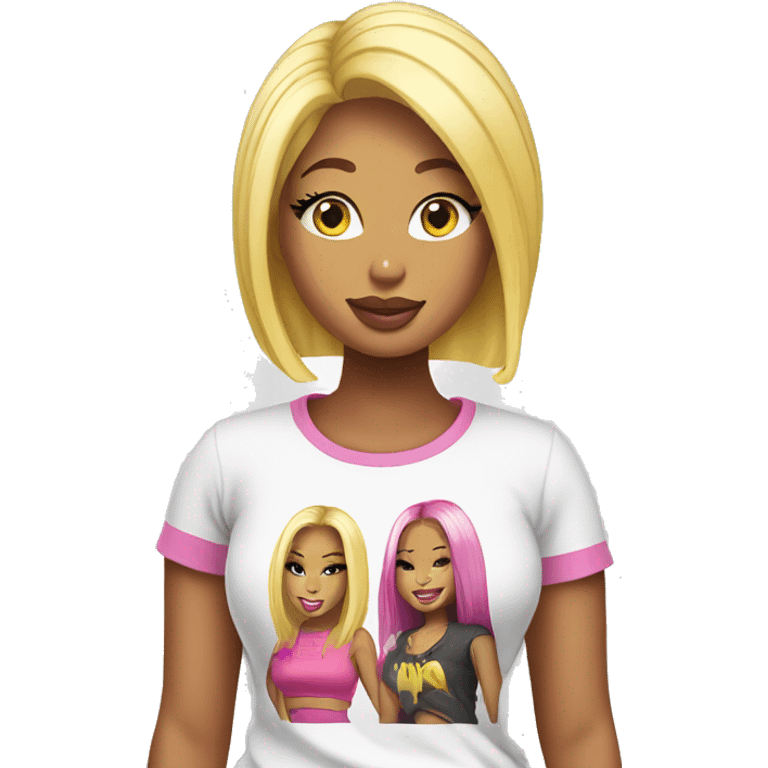 nicki minaj in t-shirt emoji