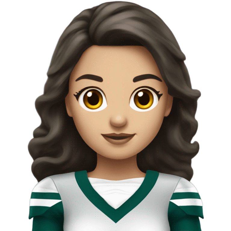 Philadelphia Eagles cheerleader brunette cheer emoji