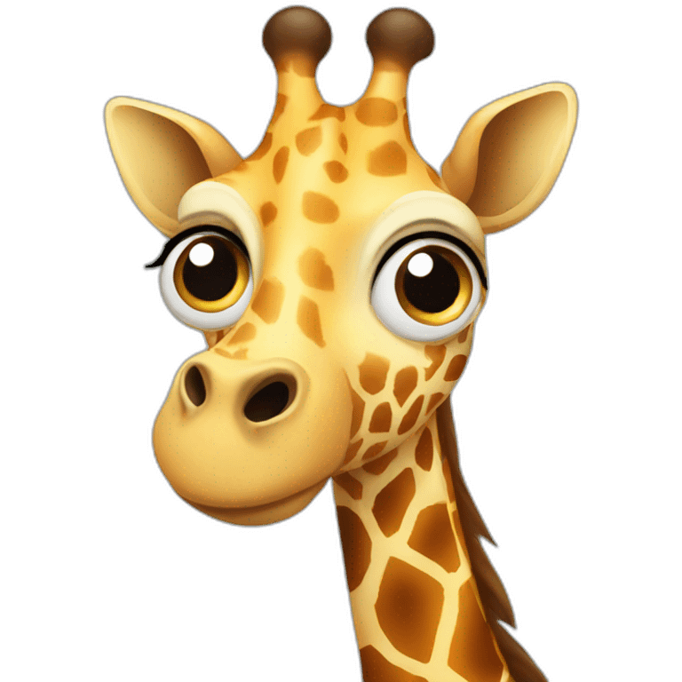 giraffe with big eyes emoji