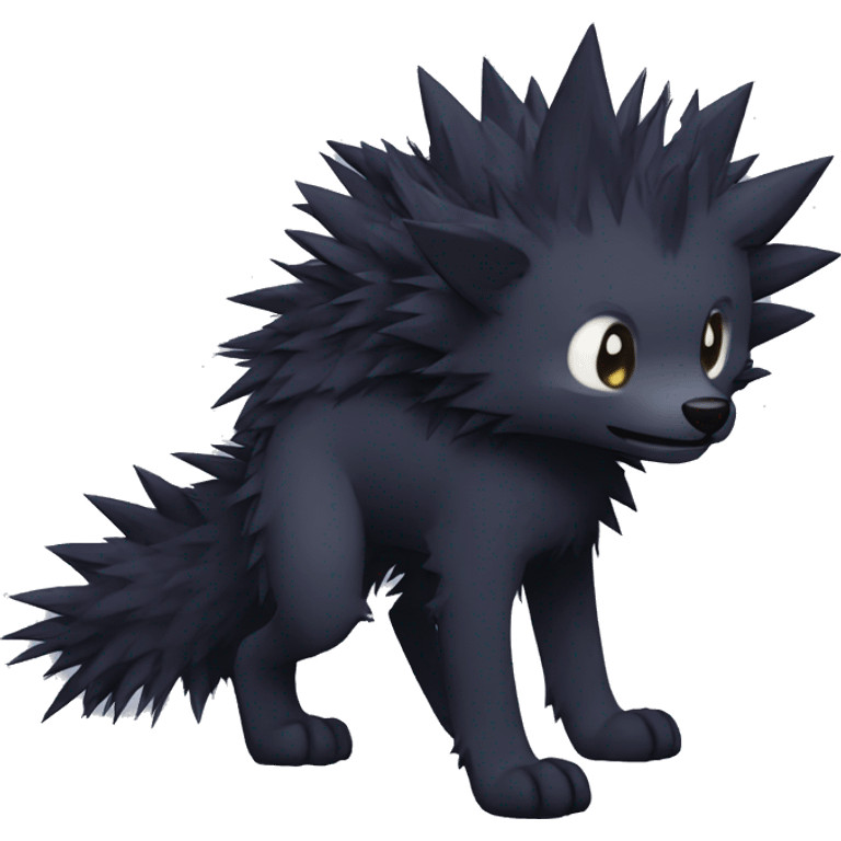 Dark Edgy Cool Fluffy Spiky FurSona Fakemon Full Body emoji