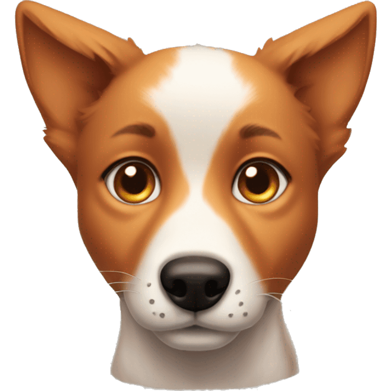 Fox dog puppy with freckles emoji