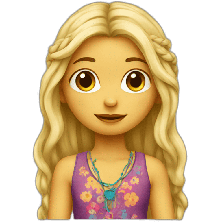 blond hippy girl emoji