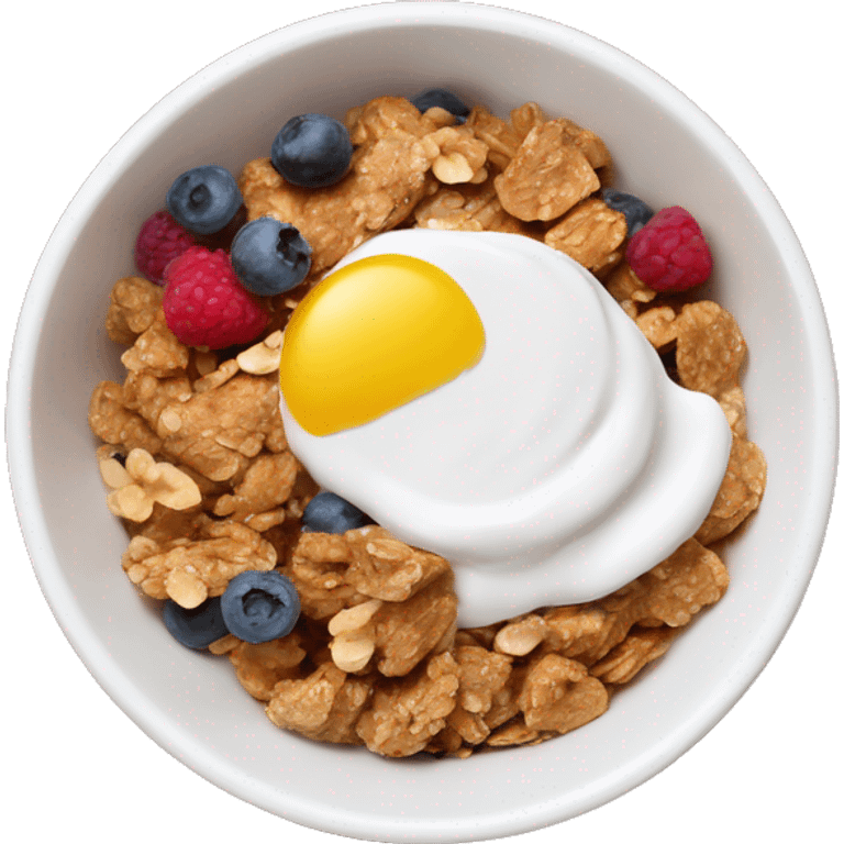 Granola and yogurt bowl emoji