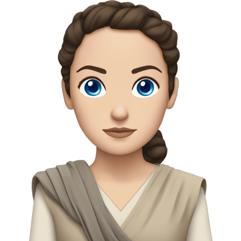 star wars rey with blue eyes emoji