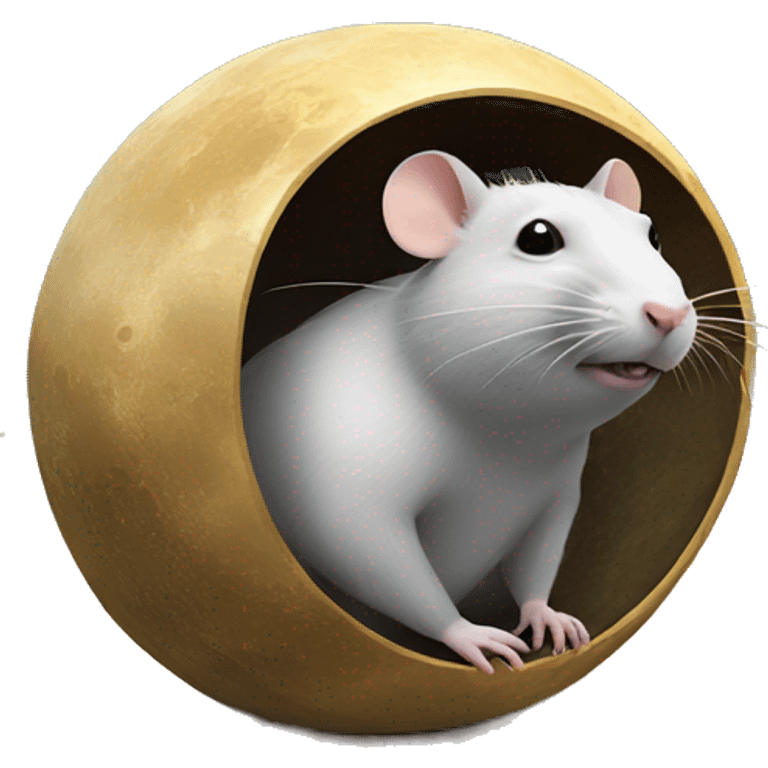 a fat rat on the moon emoji