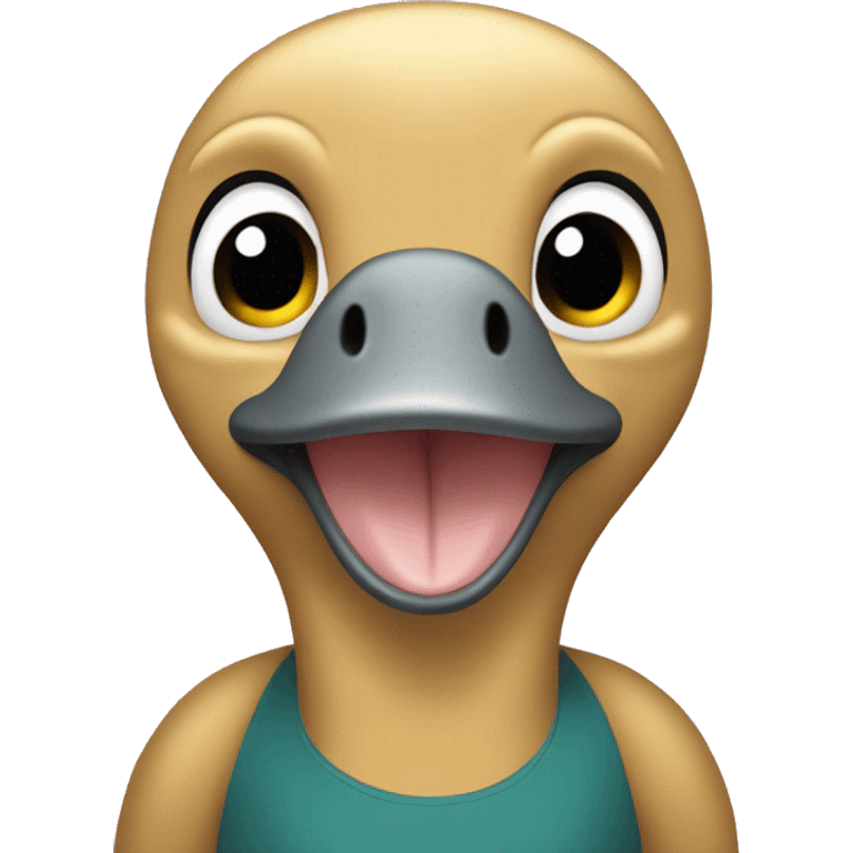 Blonde platypus with a buzz cut emoji