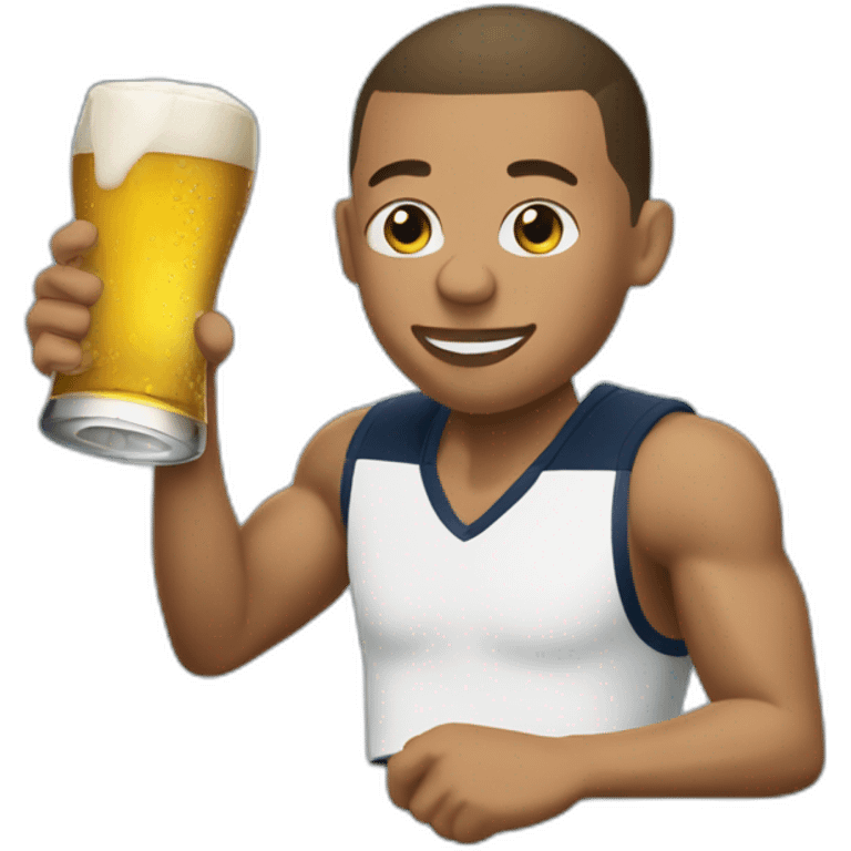 Mbappe qui boit une biere emoji