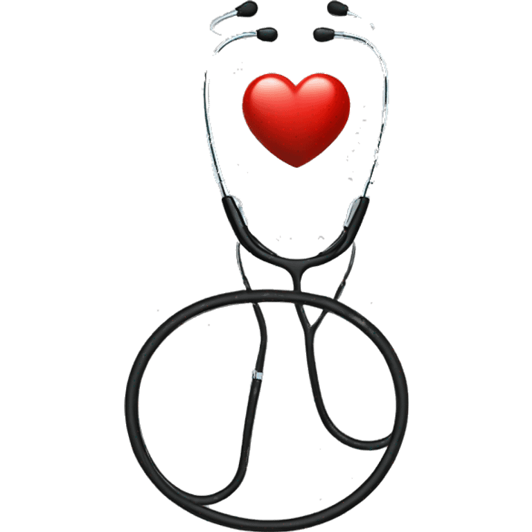 Heart shaped stethoscope  emoji