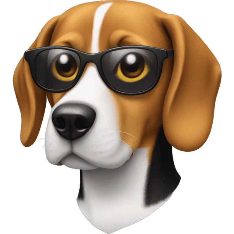 Beagle wearing sunglasses emoji