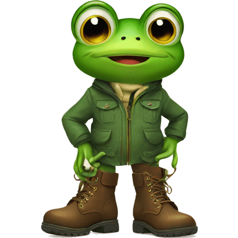 frog wearing boots  emoji