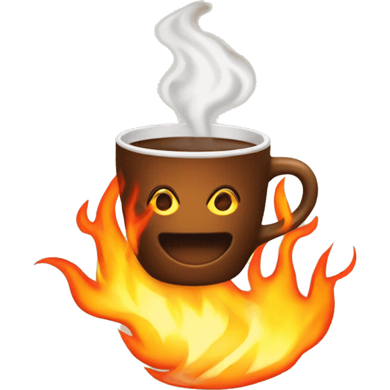 coffee on fire emoji