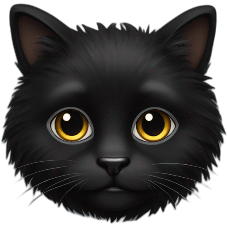 Black furry cat emoji