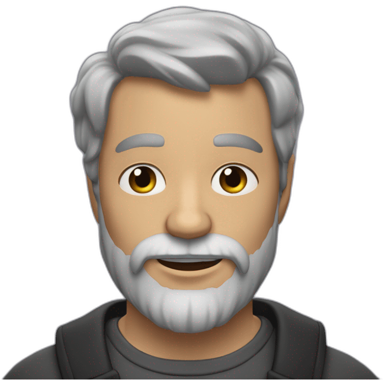 Homme chauve barbe emoji