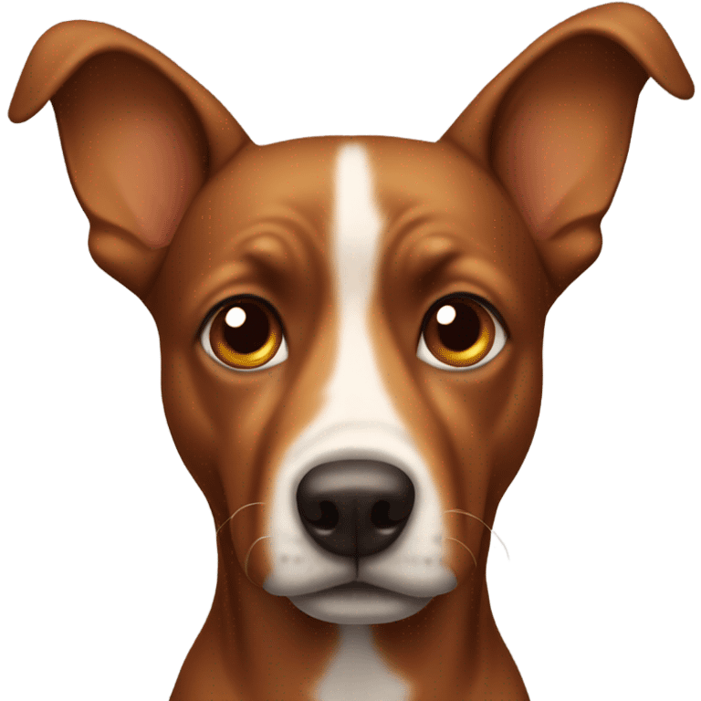 Brown dog with pointy ears emoji