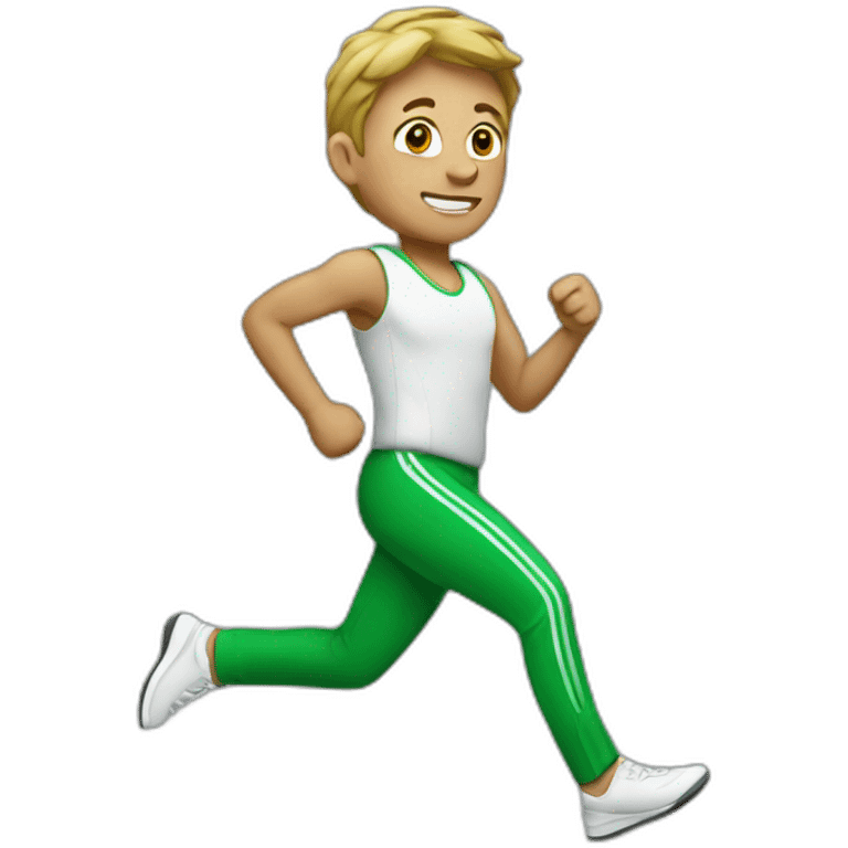 runner with green trouser emoji