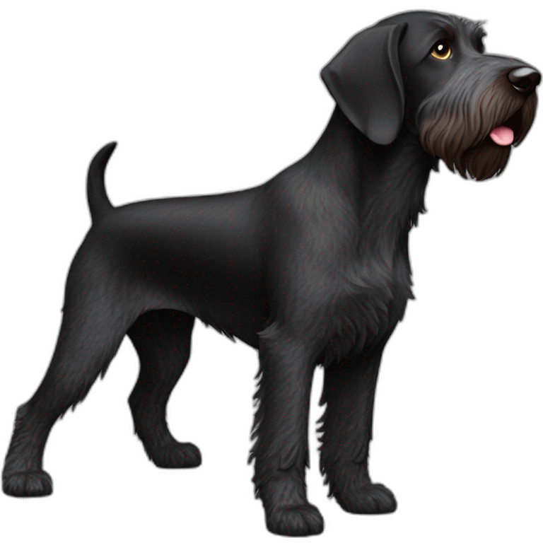 black german wirehaired pointer dog emoji