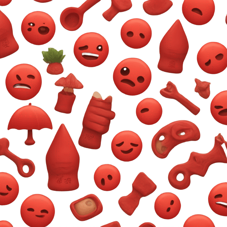 cute red objects  emoji