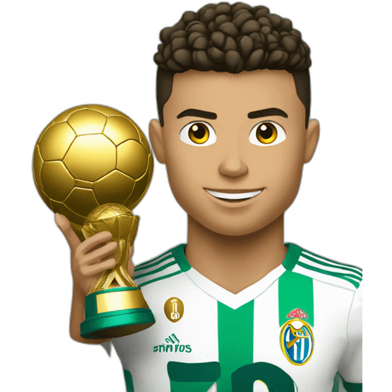 Ronaldo with a ballon d'or emoji