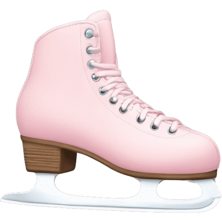 Soft pink ice skates  emoji