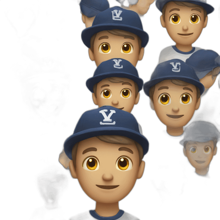 Cute guy in Yale hat in vietnam emoji