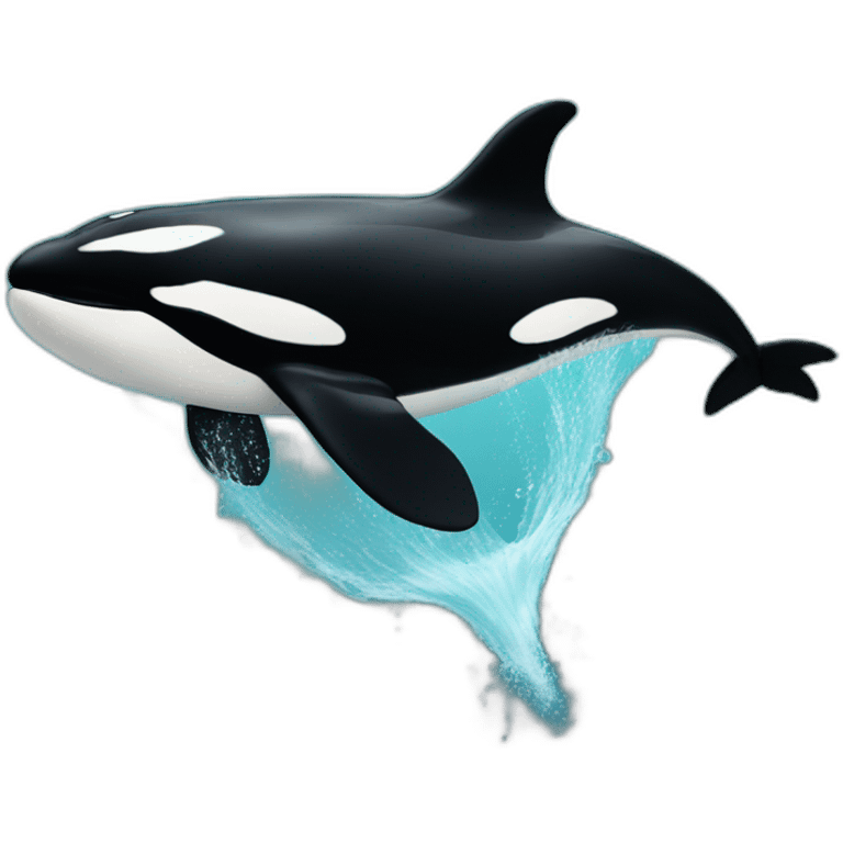 Orca chilling in the water emoji