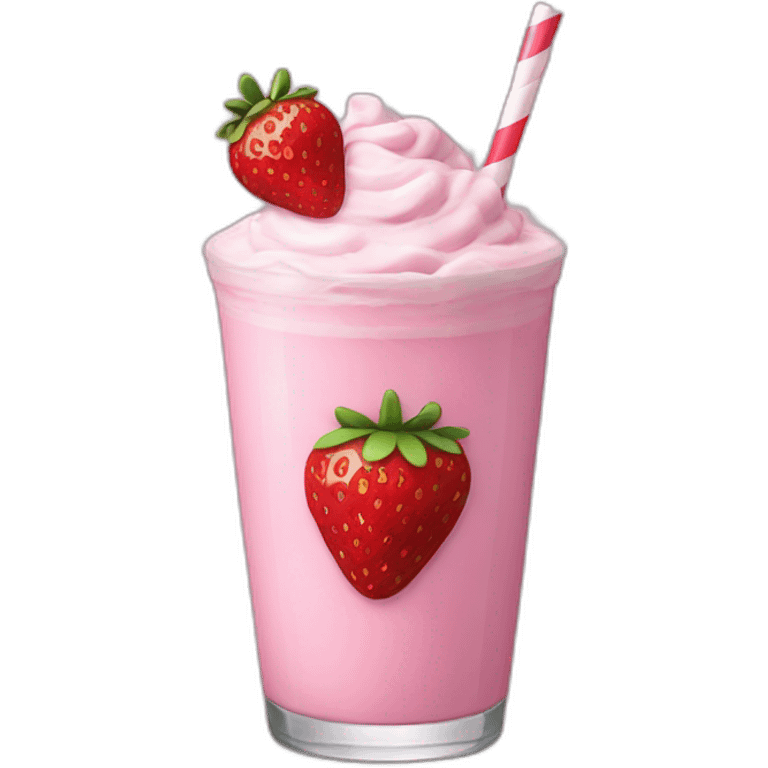 strawberry milkshake emoji