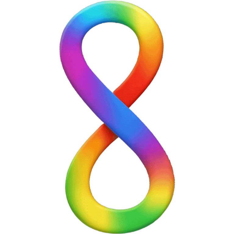 Infinity symbol rainbow emoji