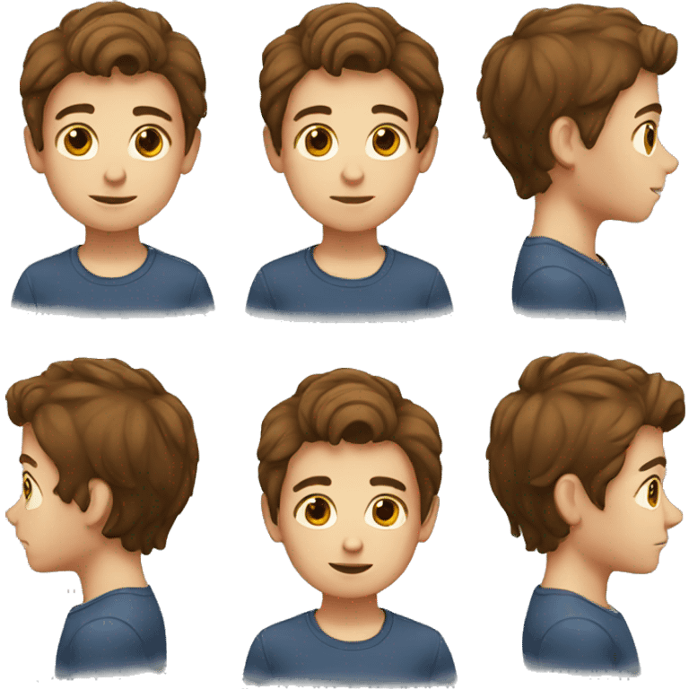 boy with brown hair emoji