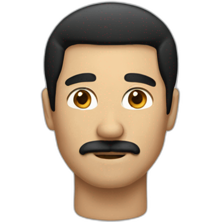 Man with black hair with a short black mustache emoji