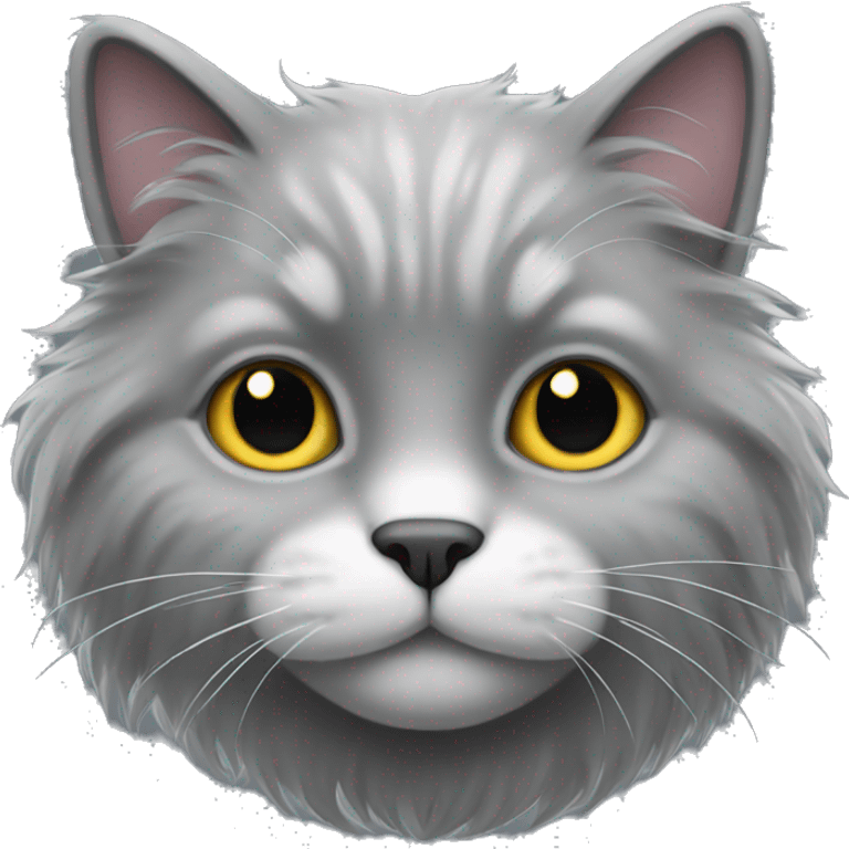 Grey fluffy cat  emoji