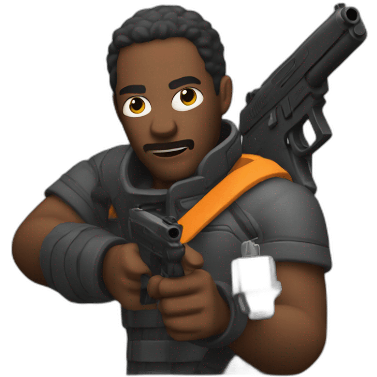 Blaze man with gun emoji