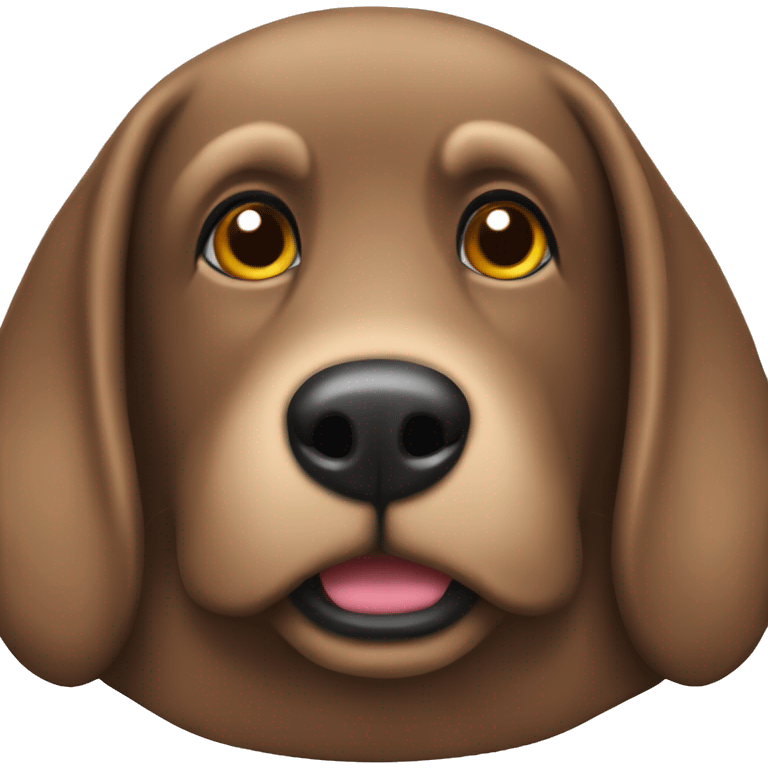 Brown bog dog with a Mantel  emoji