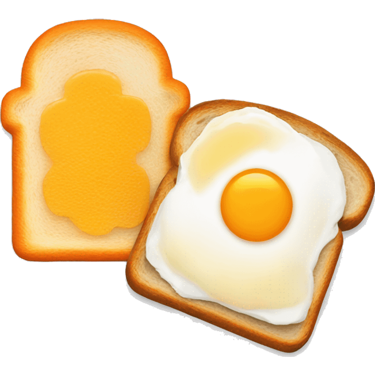 egg, toast, orange juice emoji