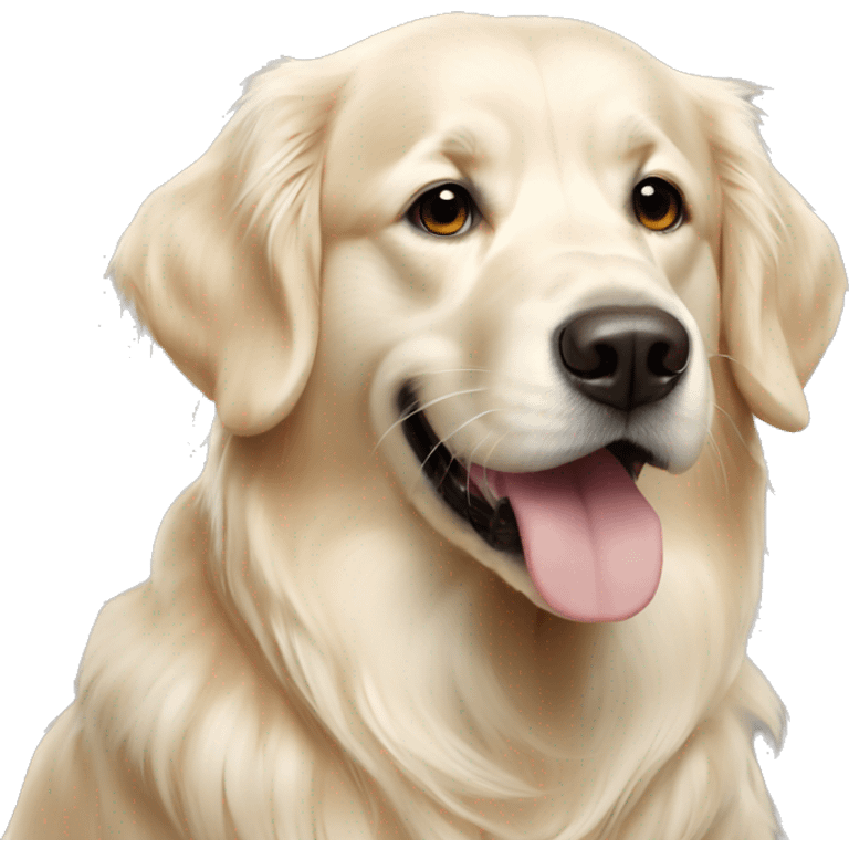 English cream golden retriever  emoji