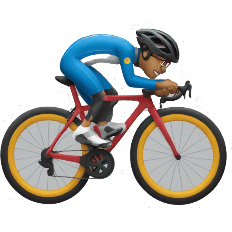 Carlos sur un velo emoji