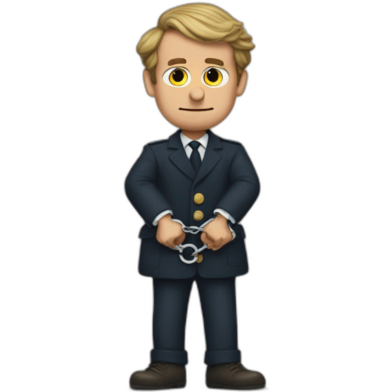 tramp Macron shackled in handcuffs emoji