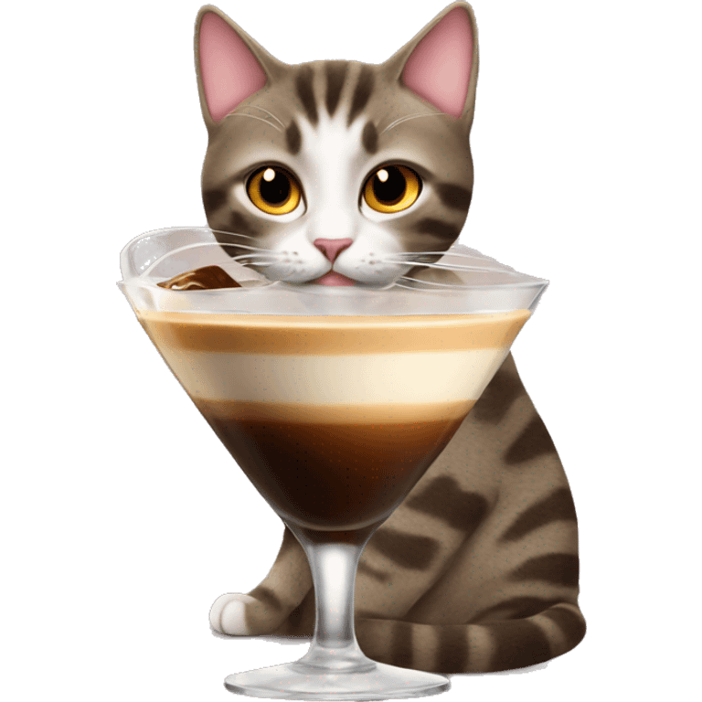 Cat holding espresso martini  emoji